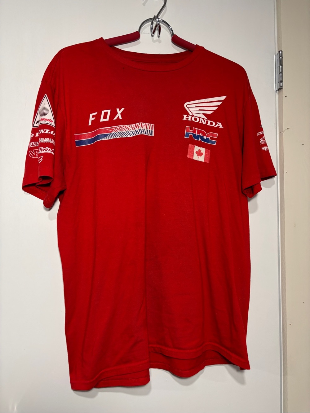 Fox Red Honda Logo Short Sleeve Men's Tee